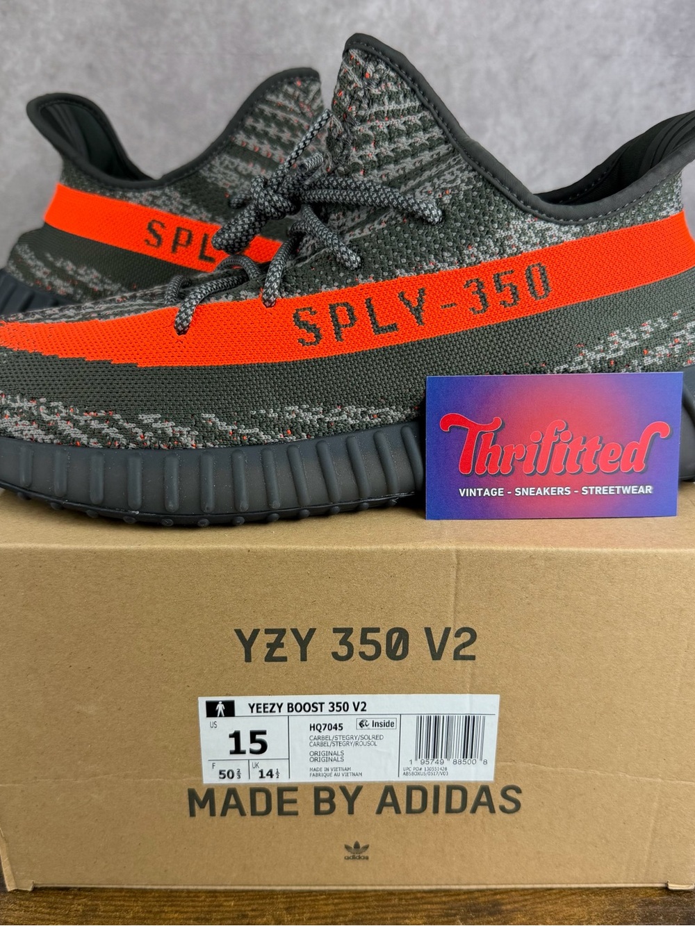 adidas Yeezy Boost 350 V2 Carbon Beluga Size 15 HQ7045 Men’s Shoes OG Rare Kanye